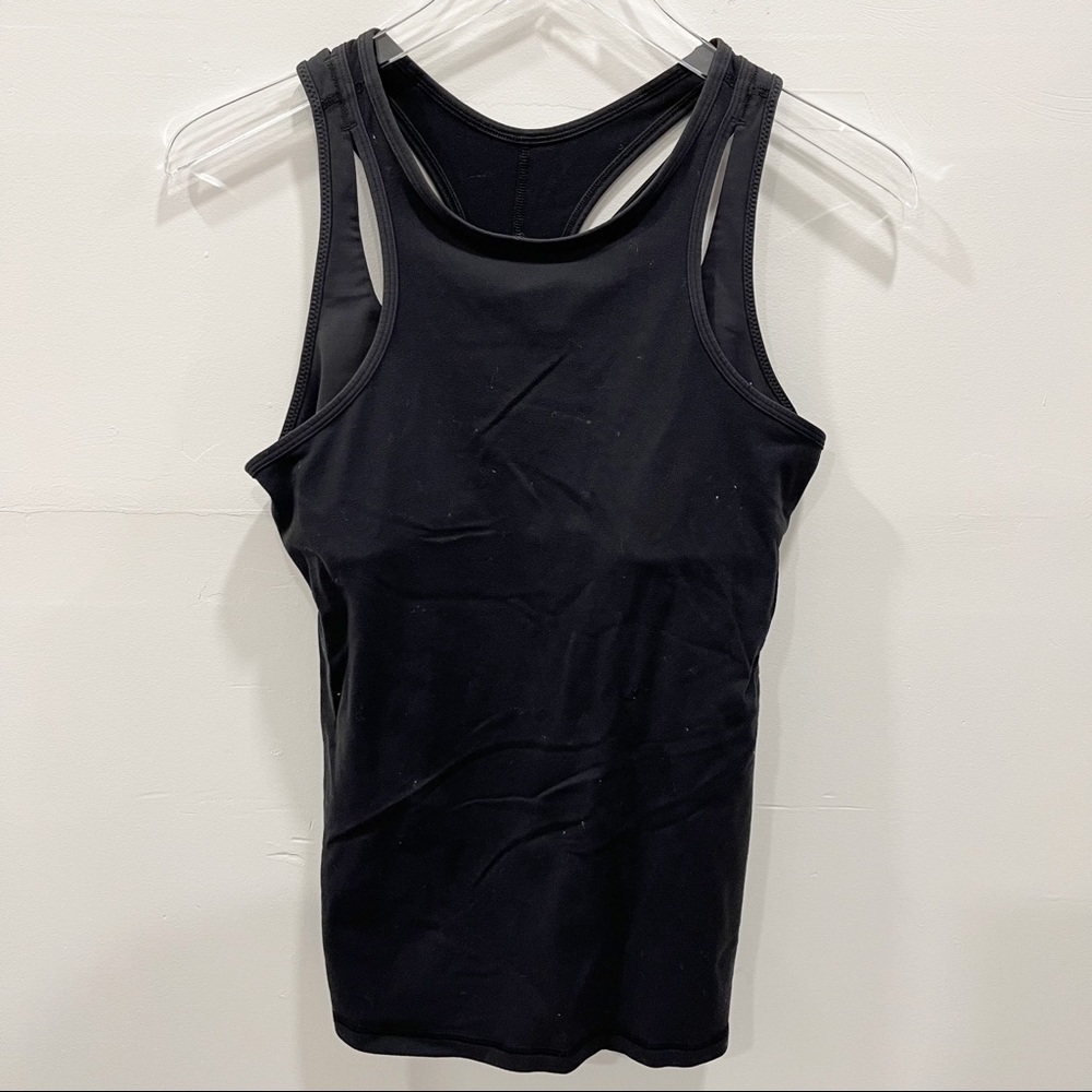 Lululemon Layered Built-In Bra Racerback Tank Top Black 8